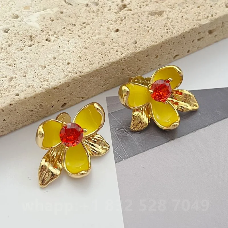

1:1 Brand Spade Jewelry Gold Earrings For Women Fashion Jewelry bijoux acier inoxydable pendientes mujer