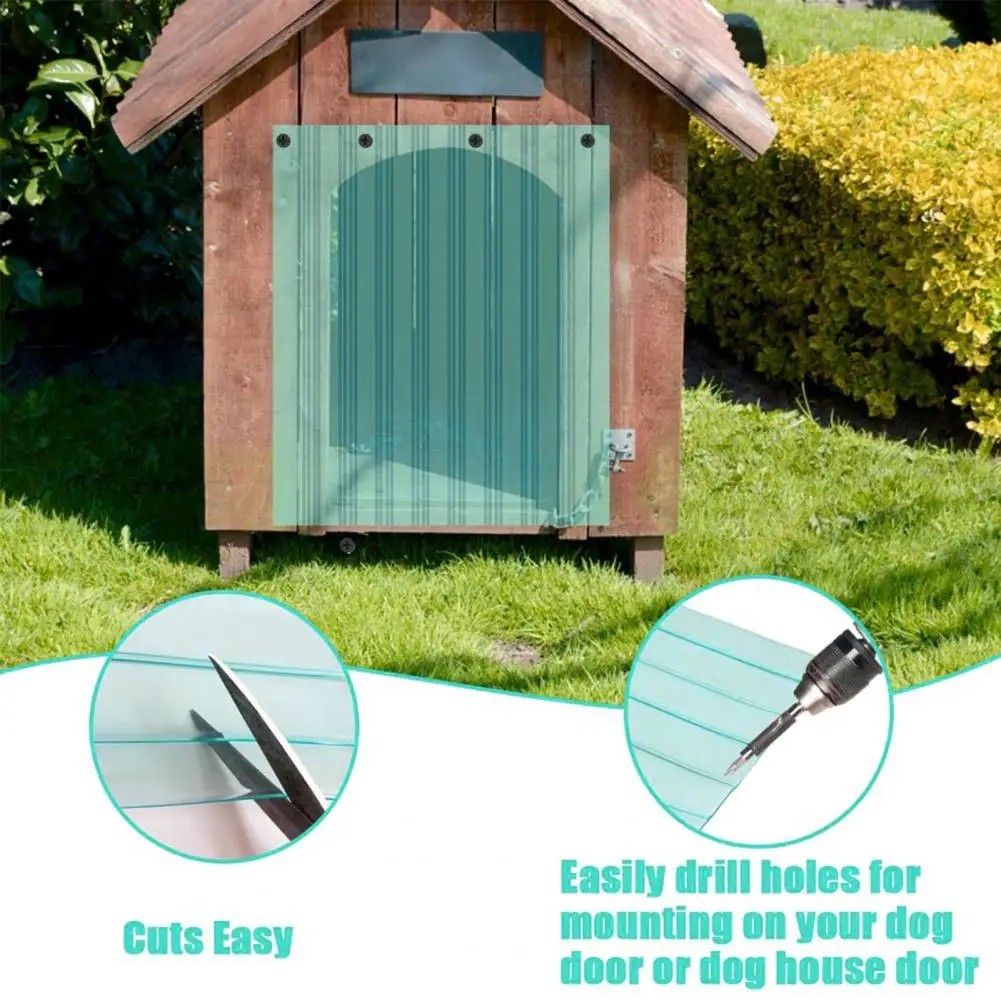 Windproof Pet House Door Curtain Dog House Door Curtain Windproof Waterproof Pet House Door Curtain Made of Soft Pvc for All