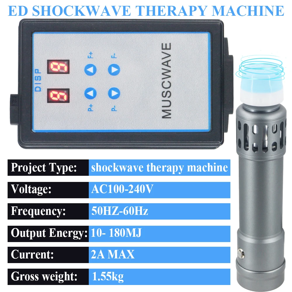 Professional Shock Wave Therapy Machine Effective Relieve Limbs Pain Muscle Relaxation Shockwave Chiropractic Massage  2 IN 1