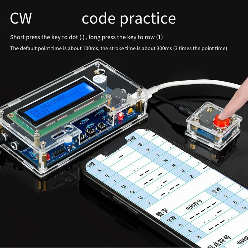 A98E-Upgrade CW Morsecode Infrarood Decoder Elektronische DIY Productiekit Wetenschapsexperiment Leuke printplaat TJ-56-719