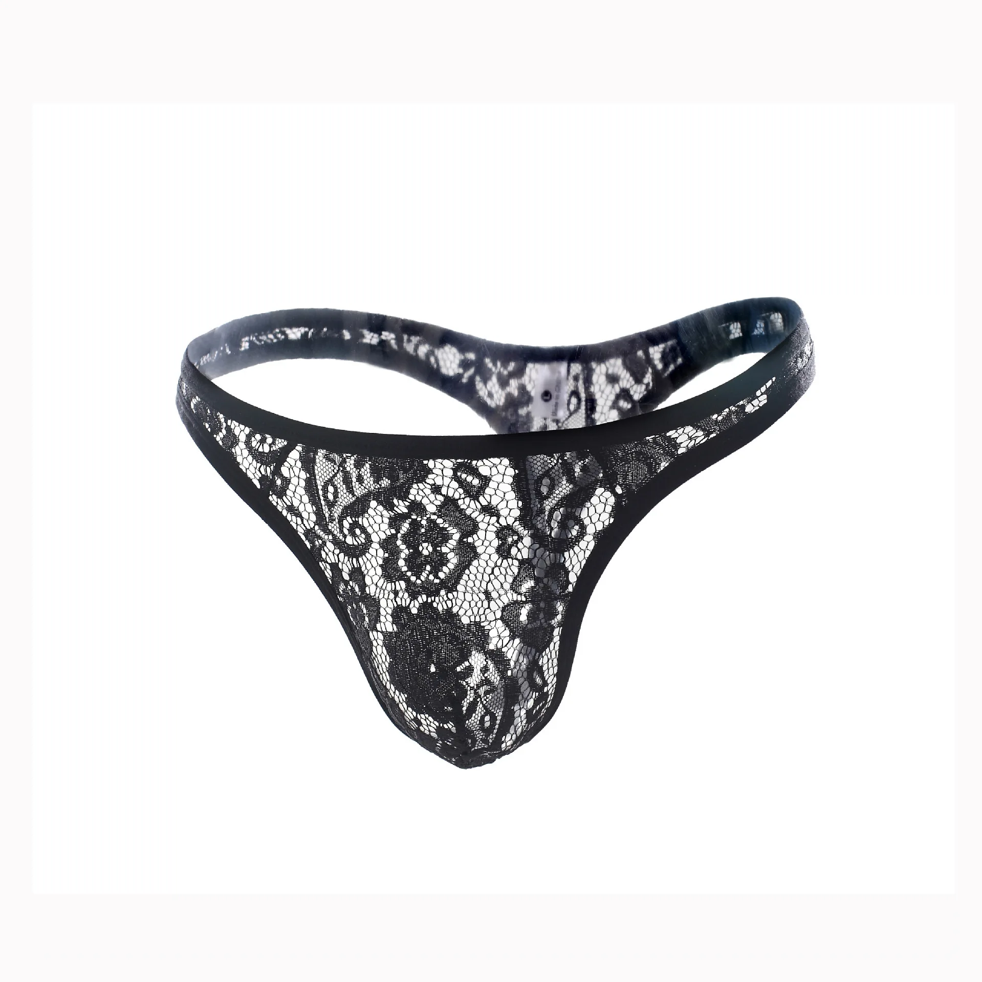 Men's lace Thong, sexy and transparent underwear Thong