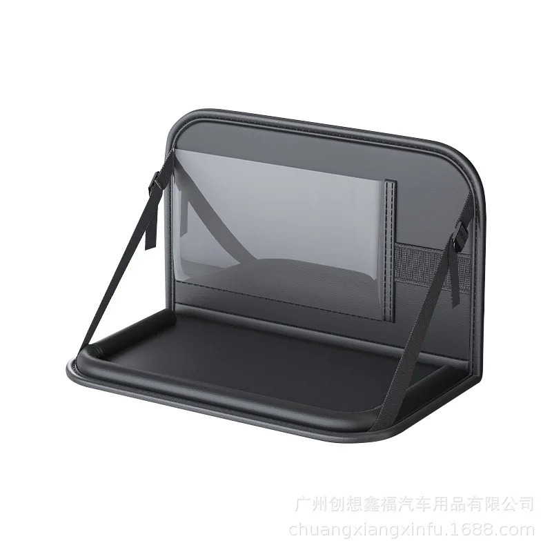 Органайзер на спинку автомобильного сиденья, складной поднос из искусственной кожи, подголовник на заднее сиденье, держатель для чашки, универсальные карманы для телефона на заднее сиденье