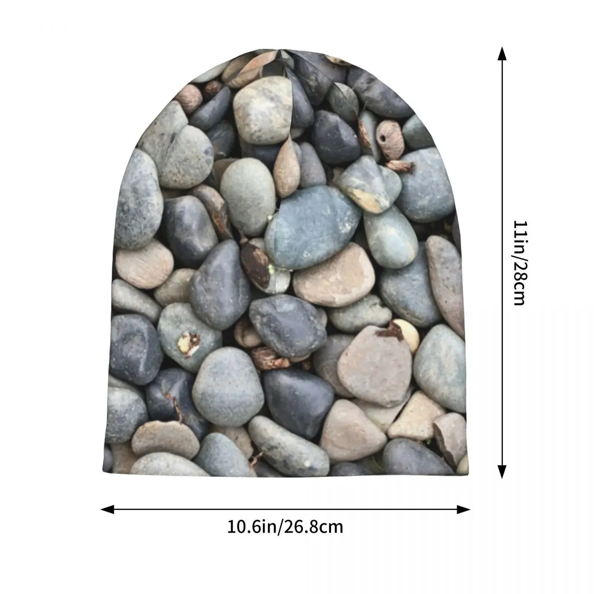 Colorful Pebbles By The Pool Pebble Pattern Skullies Beanies Hats Warm Autumn Winter Outdoor Cap Knitted Bonnet Caps for Unisex
