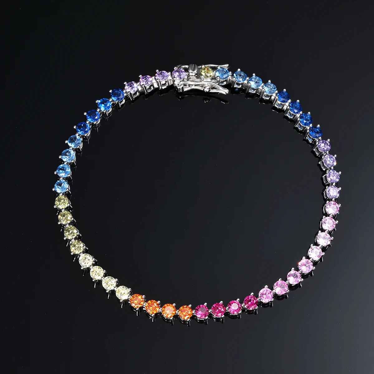 

S925 Серебряный теннисный браслет с допамином, ювелирные изделия, позолоченные 18 карат, персонализированные и универсальные, подходят для подарка