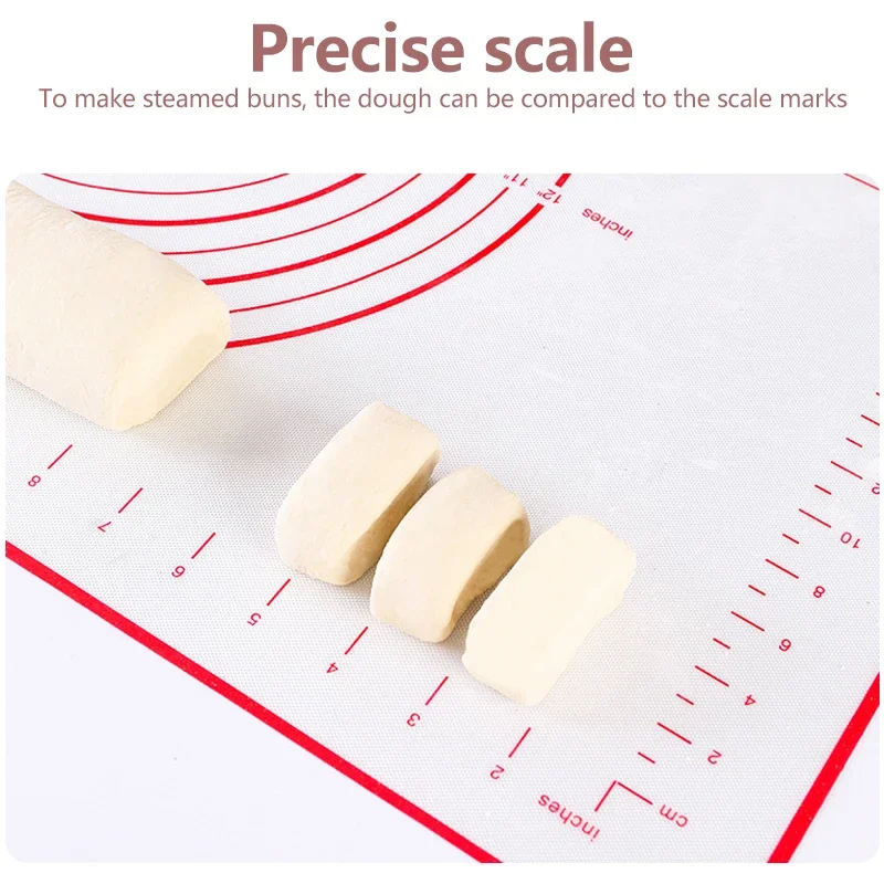 Non Stick Silicone Pastry Mat Extra Thick Baking Mat with Measurement Kitchen Fondant Dough Rolling Mat Baking Accessories