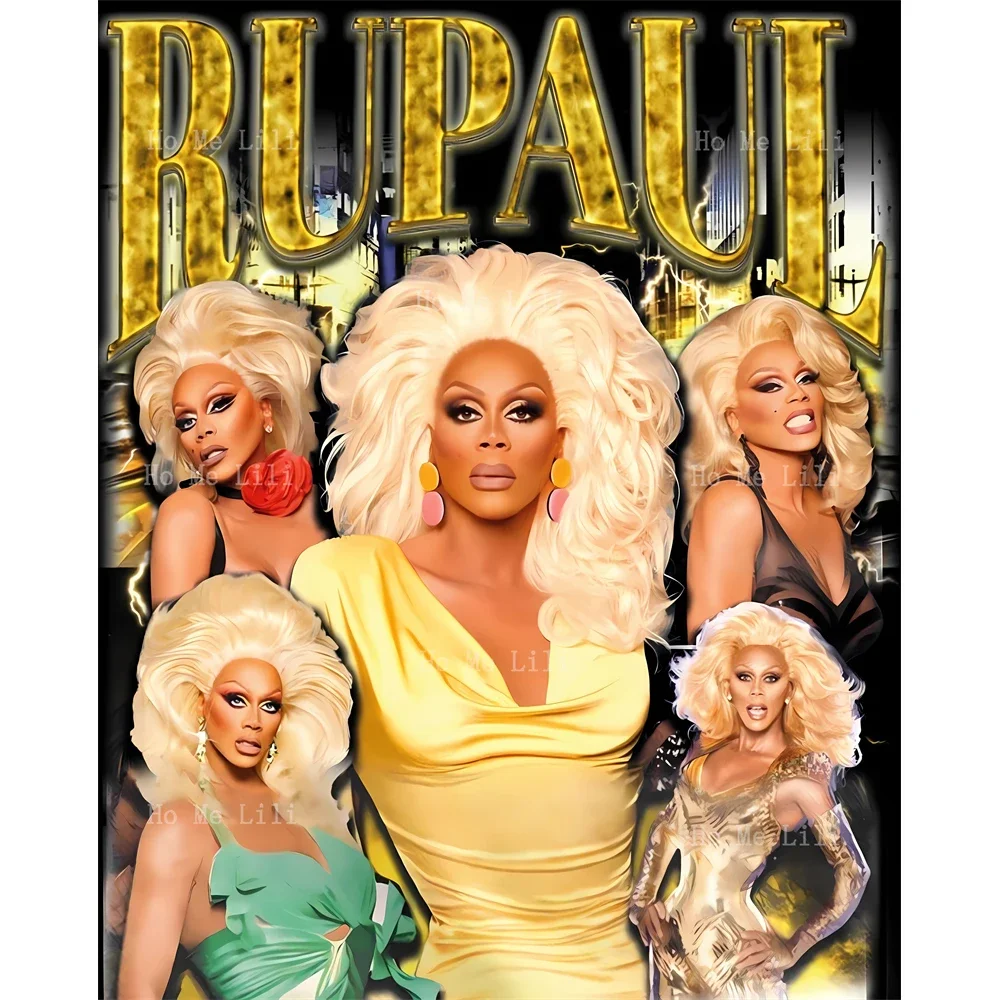 Rupaul Rupauls Drag Race lukisan Andre kanvas seni dinding ruang tamu kamar tidur dekorasi kamar mandi