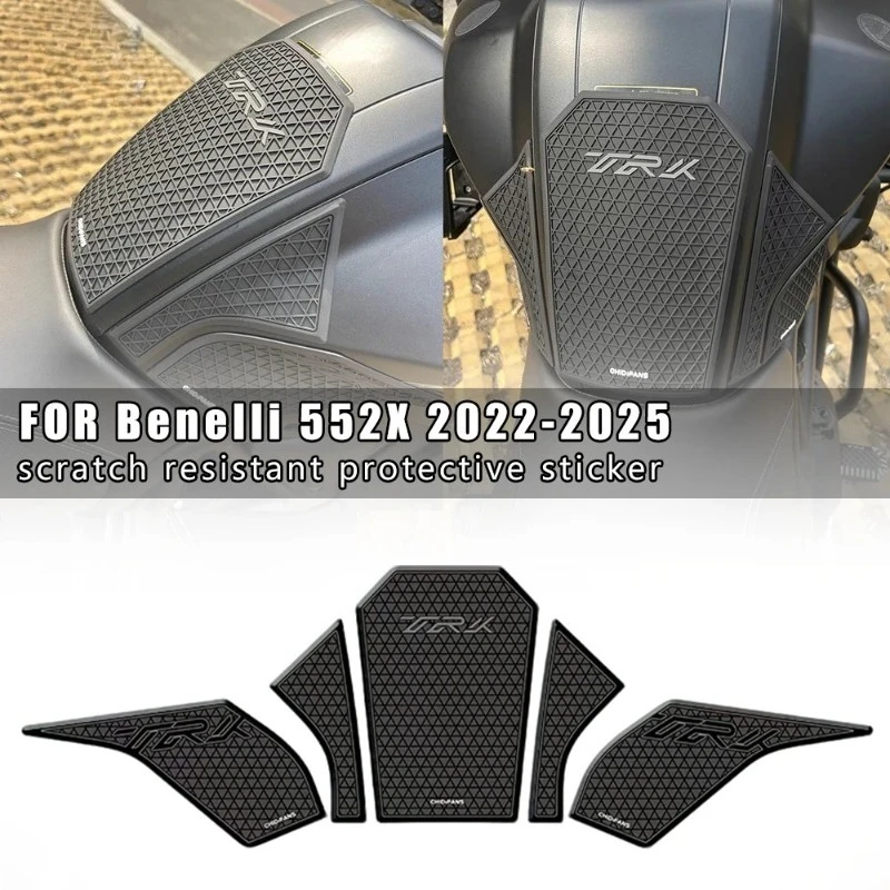 

Motorcycle Anti Slip Fuel Oil Tank Pad Side Knee Grip Decal Protector Sticker Pads FOR Benelli 552X 2022-2025
