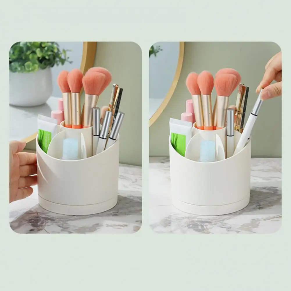 Rotating Pen Holder 360-degree Rotating Desk Organizer with Capacity Compartments for Pens Makeup Brushes Office Supplies Office