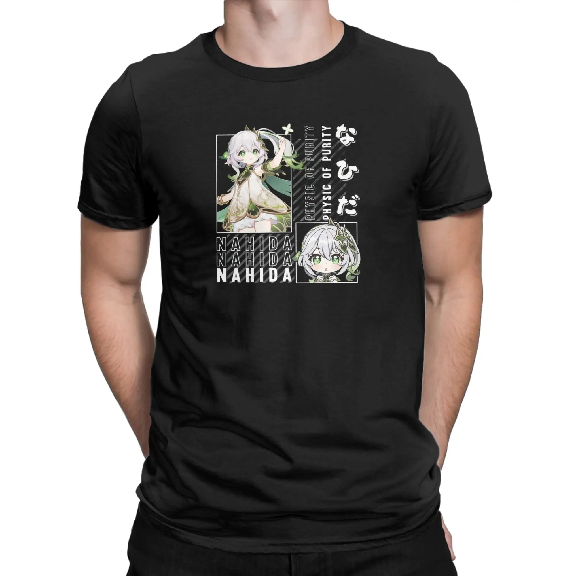 Nahida Genshin Impact T Shirt Men Women 100% Cotton Novelty T-Shirts Crewneck  Tees Short Sleeve Tops Plus Size