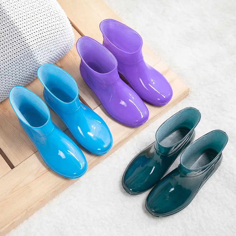 

Женские водонепроницаемые дождевые ботинки, удобные низкие нескользящие дождевые ботинки, теплые весенние уличные ботинки для прогулок с собаками, обувь для женщин