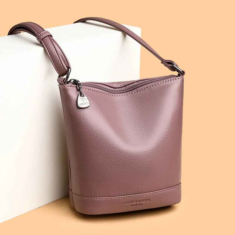 Sac à bandoulière rétro décontracté en cuir véritable pour femme, sac à main initié, petits intervalles, marque de créateur, luxe, E27, 2024