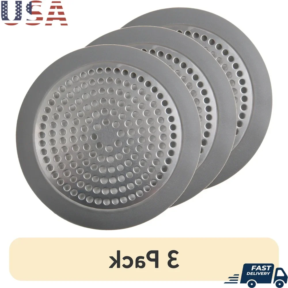 

Универсальный фильтр для раковины из нержавеющей стали, комплект из 3 шт., противозасоряющаяся сливная крышка, ловушка для волос для кухни, ванной комнаты