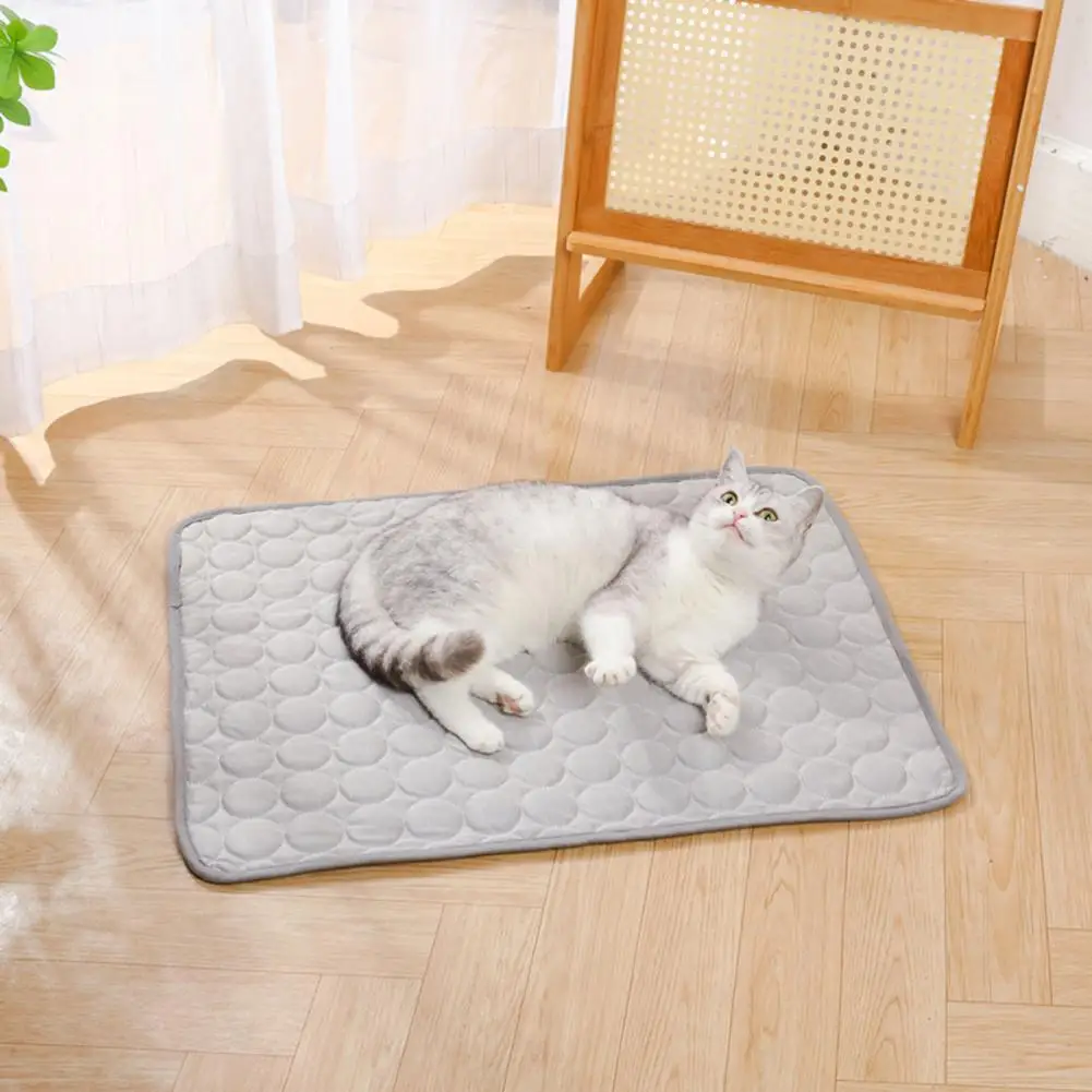 Pet Mat for Dogs Dog Cat Mats for Summer Self-cooling Ice Silk Pet Pad for Bed Kennel Sofa Car Seat Reusable Mat Home Travel Mat