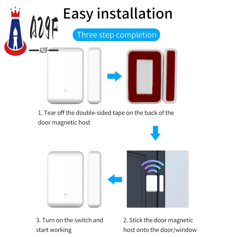 

A29F-2.4Ghz Wireless TTLOCK Door Sensor Door Contact Detection Windows Open Close Status Works With TTLOCK App Smart Locks