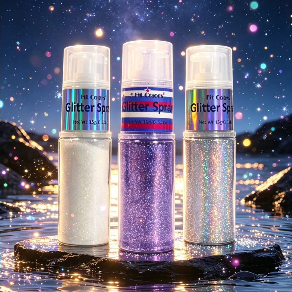 Dual-use for Face Body Highlighter Spray Powder with Fine Shimmer Sparkling Glittery Pearlescent Stage Makeup Brightening
