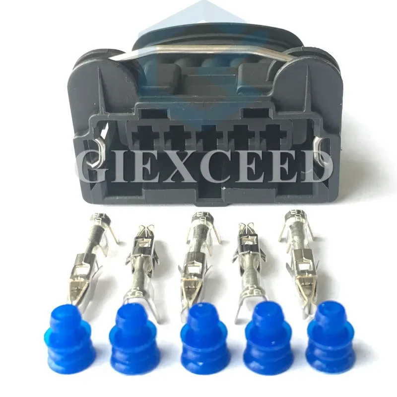 

2 комплекта, 5-контактный 282193-1, таймер мощности Junior JPT AMP, женский герметичный автомобильный разъем переменного тока в сборе, вилка зажигания для VW