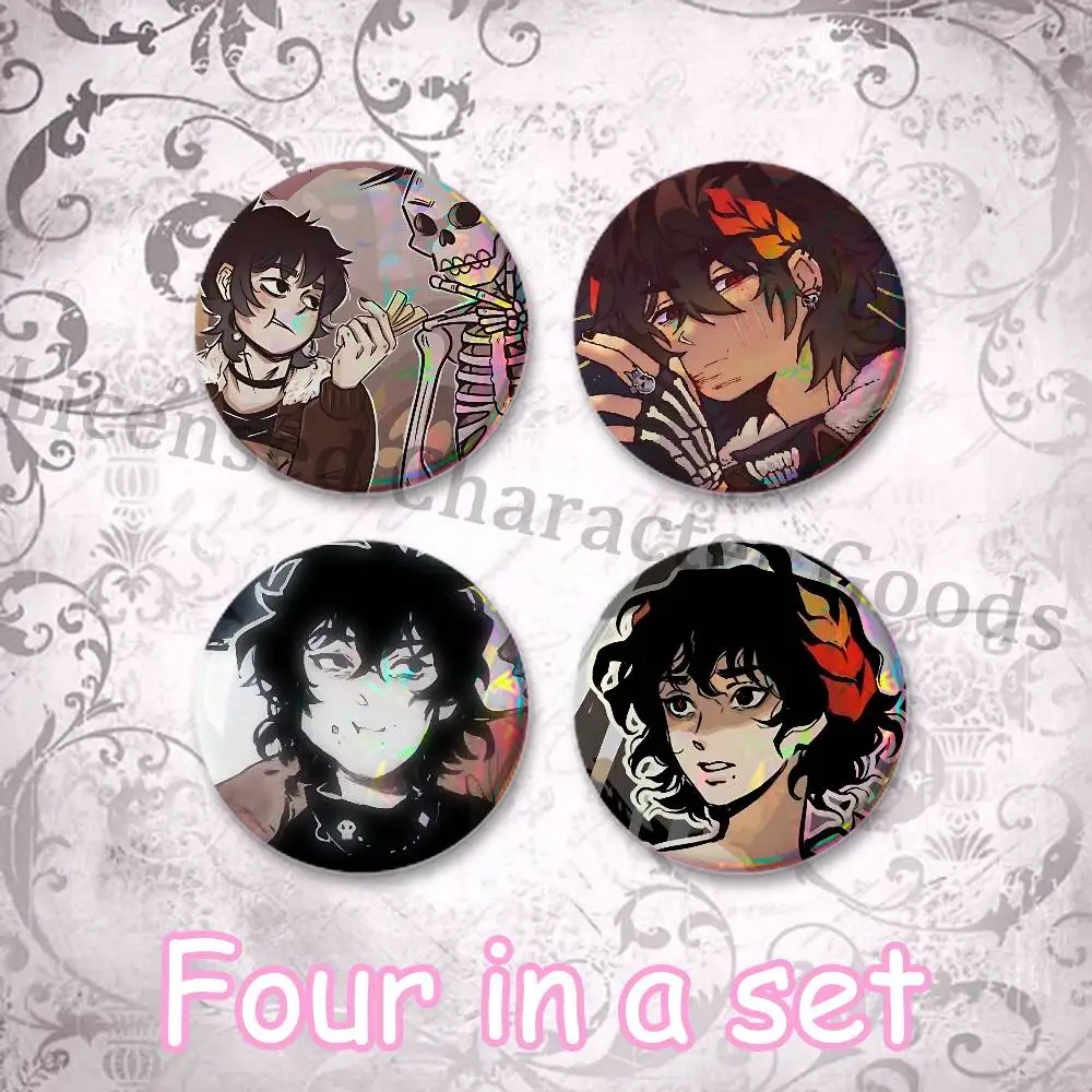 Nico Di Angelo Skeleton Creative Quirky Mini Pill Badges 25mm Micro Button Pins Fan-made Merch Gift