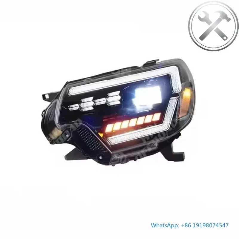 

2012-2015 Off Road Vehicle LED Sequential Turn Signal Headlights Assembly Dual Beam Projector 6000K Waterproof Auto Lighting Par