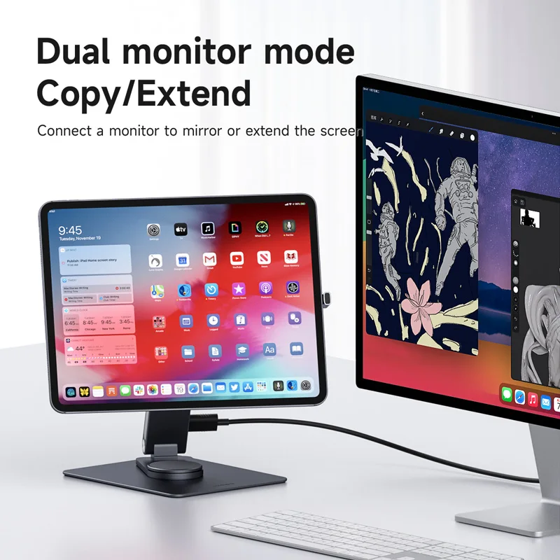 ハギビス 磁気スタンド iPad Pro M4 2024 11インチ 13インチ ハブ