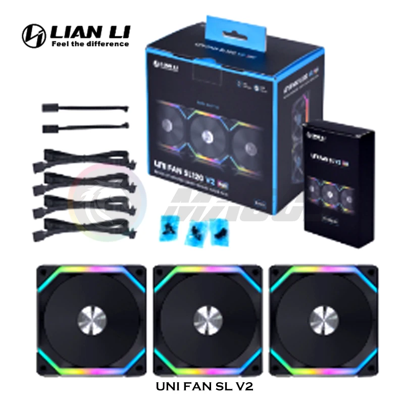 Lian Li UNI FAN SL 120 V2 140 V2 Forward & Reverse Blade ARGB Fan Kit 10% Performance Upgrade L-Connect 3 Control 1/3 Packs