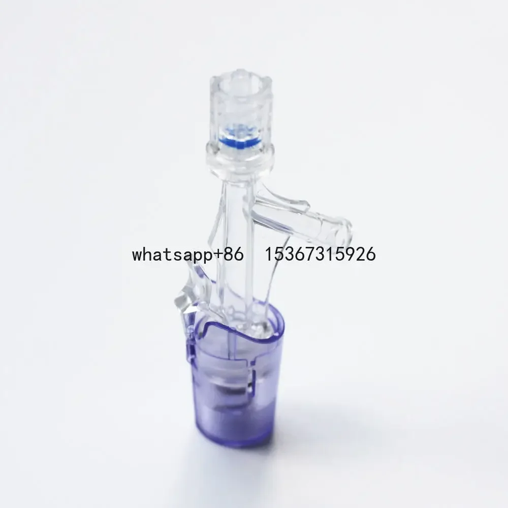 Medical Y Click Y Connector Haemostatic Valve Set One Handed Push Click Introducer Sheath Guiding Catheter Hemostasis Valve