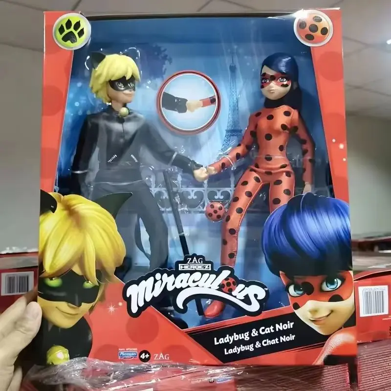 Hot Sale 27cm Miraculous Anime Figures Tales Of Ladybugs Mister Bug Marinelles Cat Movable Joint Model Toys Kids Birthday Gifts