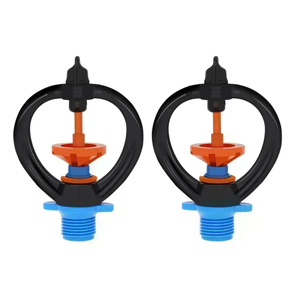 

2pcs Irrigation Nozzle Plastic 360-Degree Rotating Spray Inner Octagonal Disk Nozzle Adjustable Flow For Gardening Farming