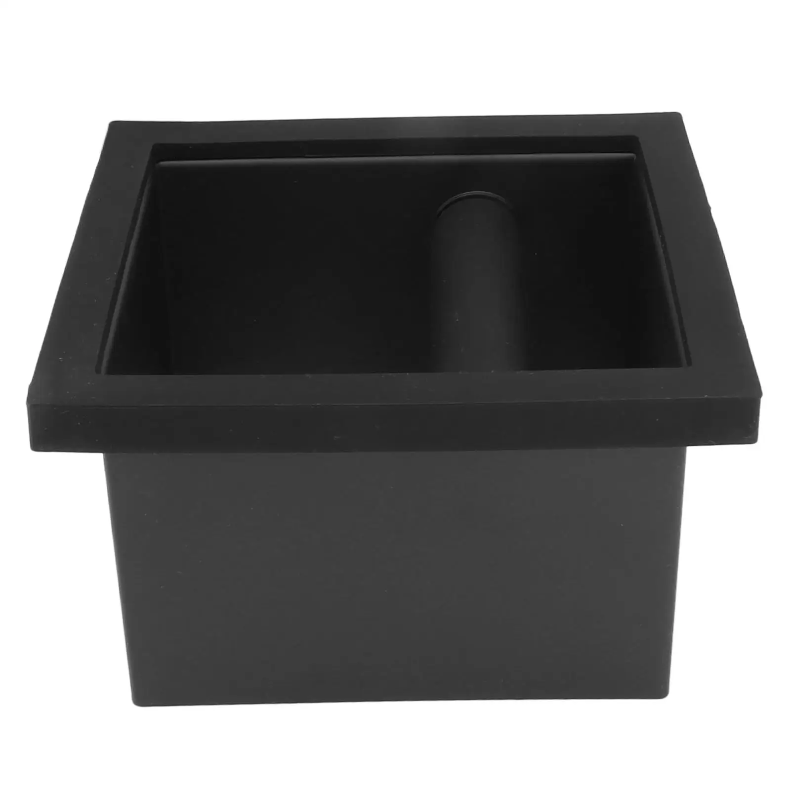 Space Saving Coffee Ground Knock Box for Easy Cleaning  Black Residue Bin with Embedded Installation for kitchen 