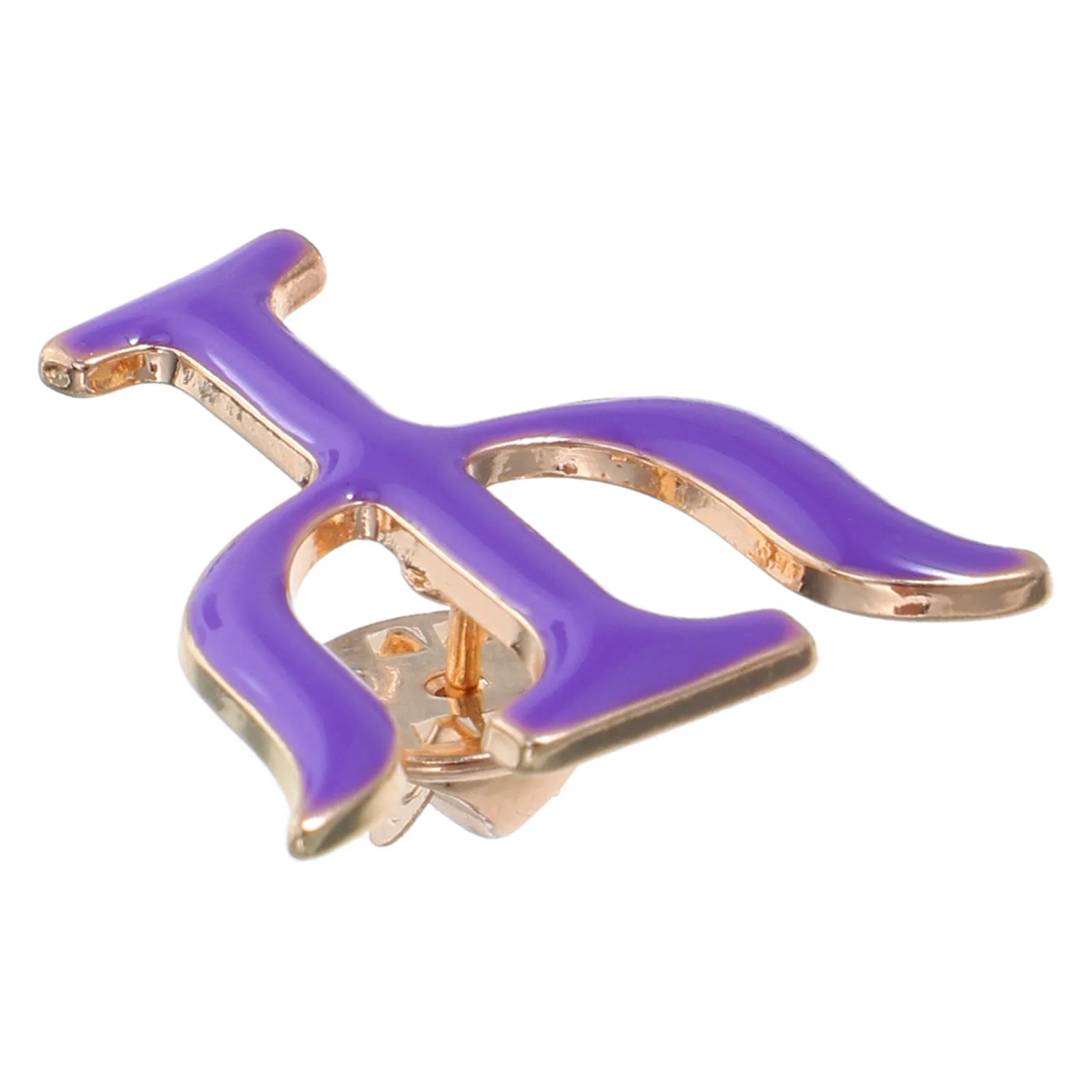 Psychology Psi Symbol Brooch Purple Zinc Alloy Lapel Pin Lightweight Professional Badge Pin for Mental Health Staff Doctor Nurse