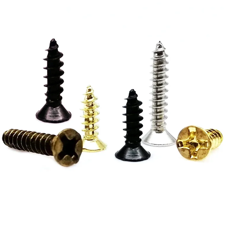 500pcs Mini Phillips Flat Countersunk Head Self Tapping Screw 2x6 2.5x8 3x8mm