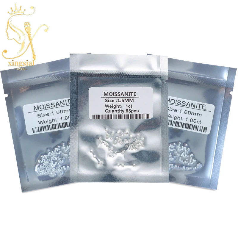 0.8-3.0mm D Color GH IJ VVS1 Melee Moissanite Excellent Cut Pass Diamond Test 8H8A Round Cut For DIY Jewelry Ring Earring Making