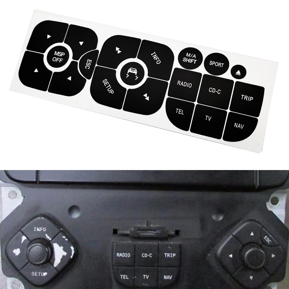 Dashboard Button Replacement Repair Decal Button Repair Decal Sticker Automotive Interior Sticker Illuminated Lettering
