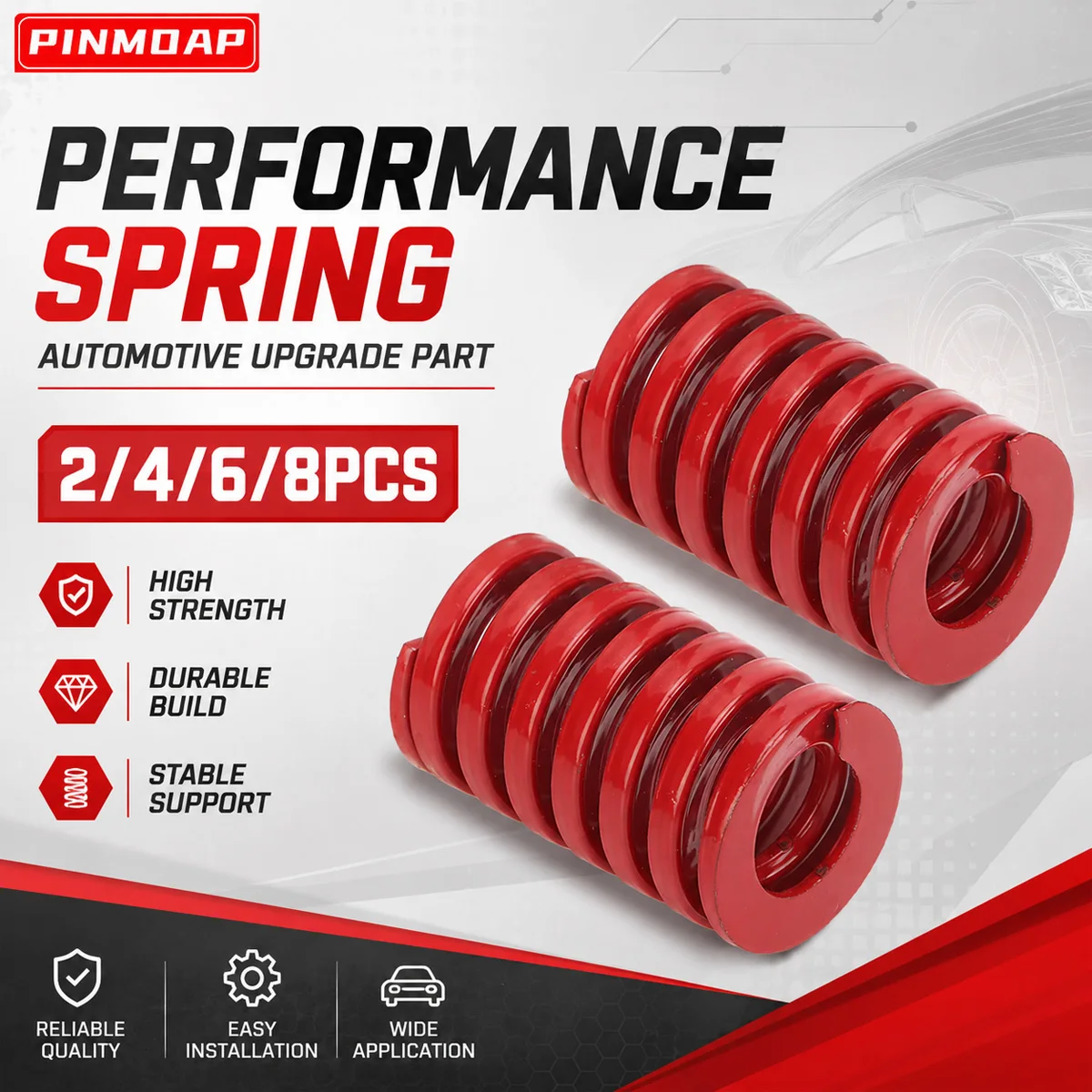 PINMOAP 2/4/6/8PCS High-Strength Spiral Compression Spring 25mm OD Coil Trunk Strut Replacement Spring Suspension Coil Spring
