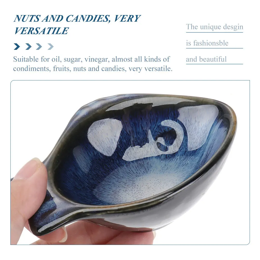 Platos de cerámica para salsas, tamaño compacto, para salsa de tomate, mantequilla, chutney, aceite de oliva, aperitivos, postres, viajes, picnic, familia, 2 uds.