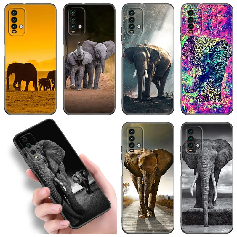 Animal Elephant Baby Phone Case For Xiaomi Redmi 7A 8A 9A 9C 9i 10A 10C K20 K40 Note Mi 9T Pro A2 8 9 SE Lite A3 Mix3 6X Cover