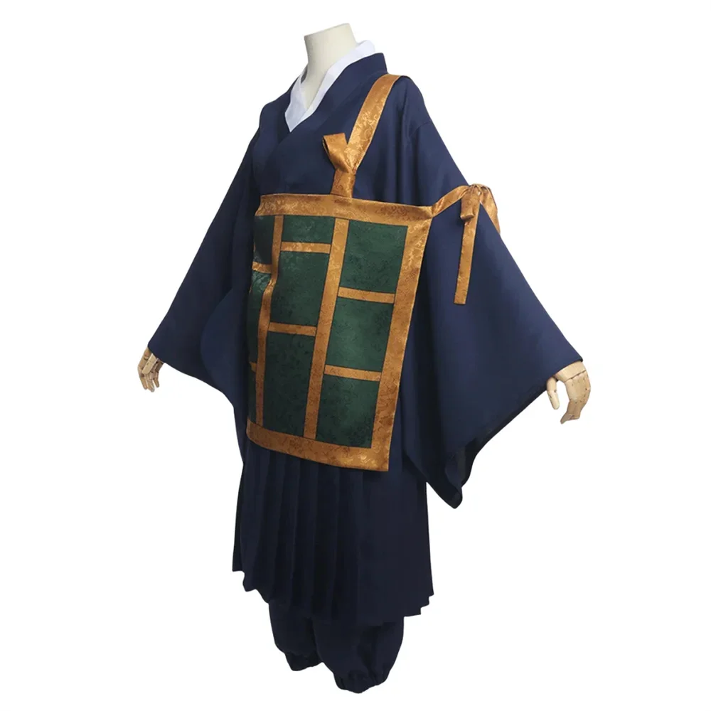 Cosplay Anime Geto Suguru kostiumy zestawy peruk dla dorosłych mężczyzn kobiety stroje japonia Kimono Halloween niebieska czarna odzież