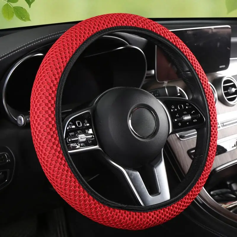 1PC Ice Silk Steering Wheel Cover is Comfortable, Breathable, Anti slip, and Wear Resistant, Suitable for All Models