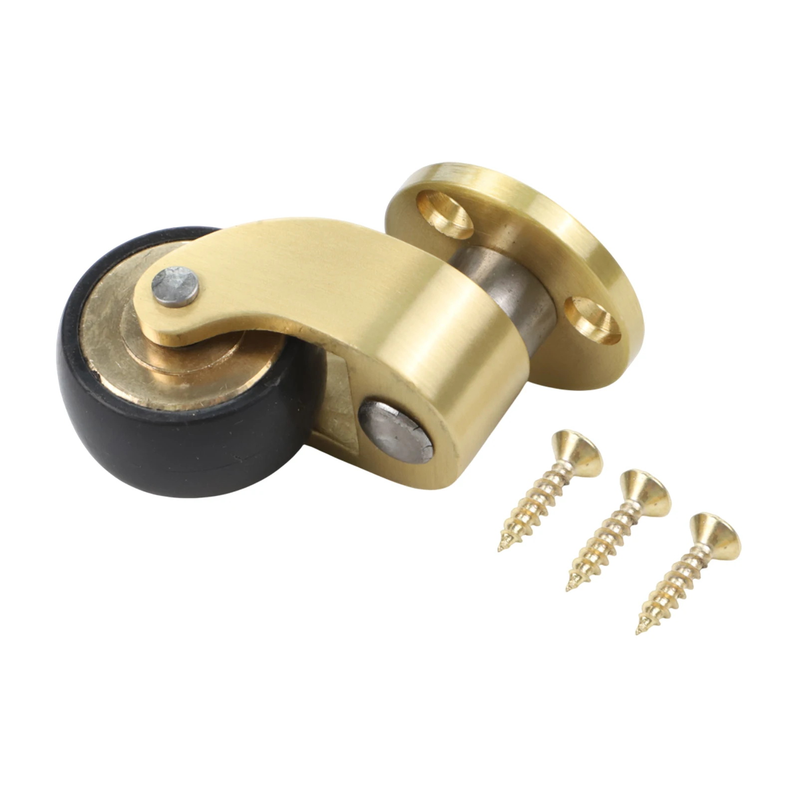 Brass Caster Wheel with Silent Bearing and 360 Degree Swivel for Furniture Mobility Including Coffee Tables and Shelves
