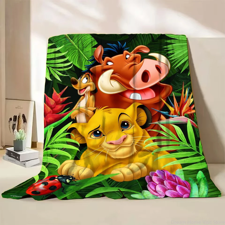 

Disney Lion King Flannel Throw Blanket for Bed Sofa Home Bedroom Office Travel Children Adult Cover Blanket Kids Warm Soft Gift