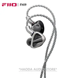 FiiO FH19 2DD+6BA Hybrid Driver HiFi Music IEM Hi-Res Audio In-Ear Earphone MMCX Detachable Cable Wried Earbuds