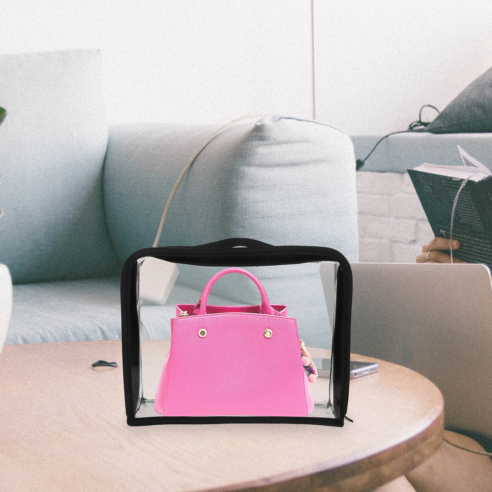 

Dustproof Storage Bag Clear Handbag Organizer Container Holder for Handbags Luxury Stadium