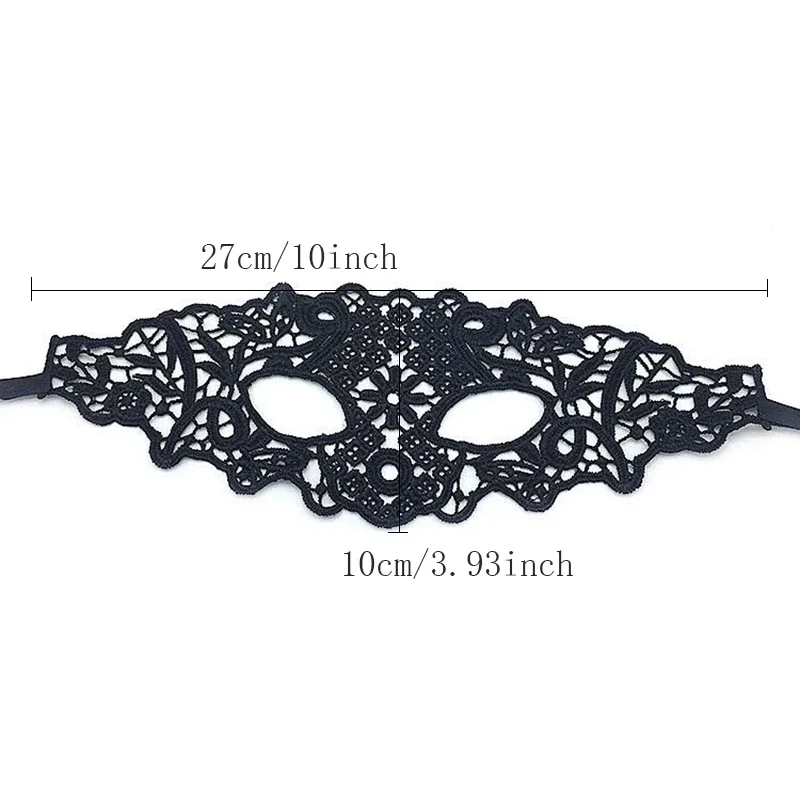3pcs-Exotic Apparel Lingerie Women Hollow Lace Eye Mask Accessories Goggles Night Club