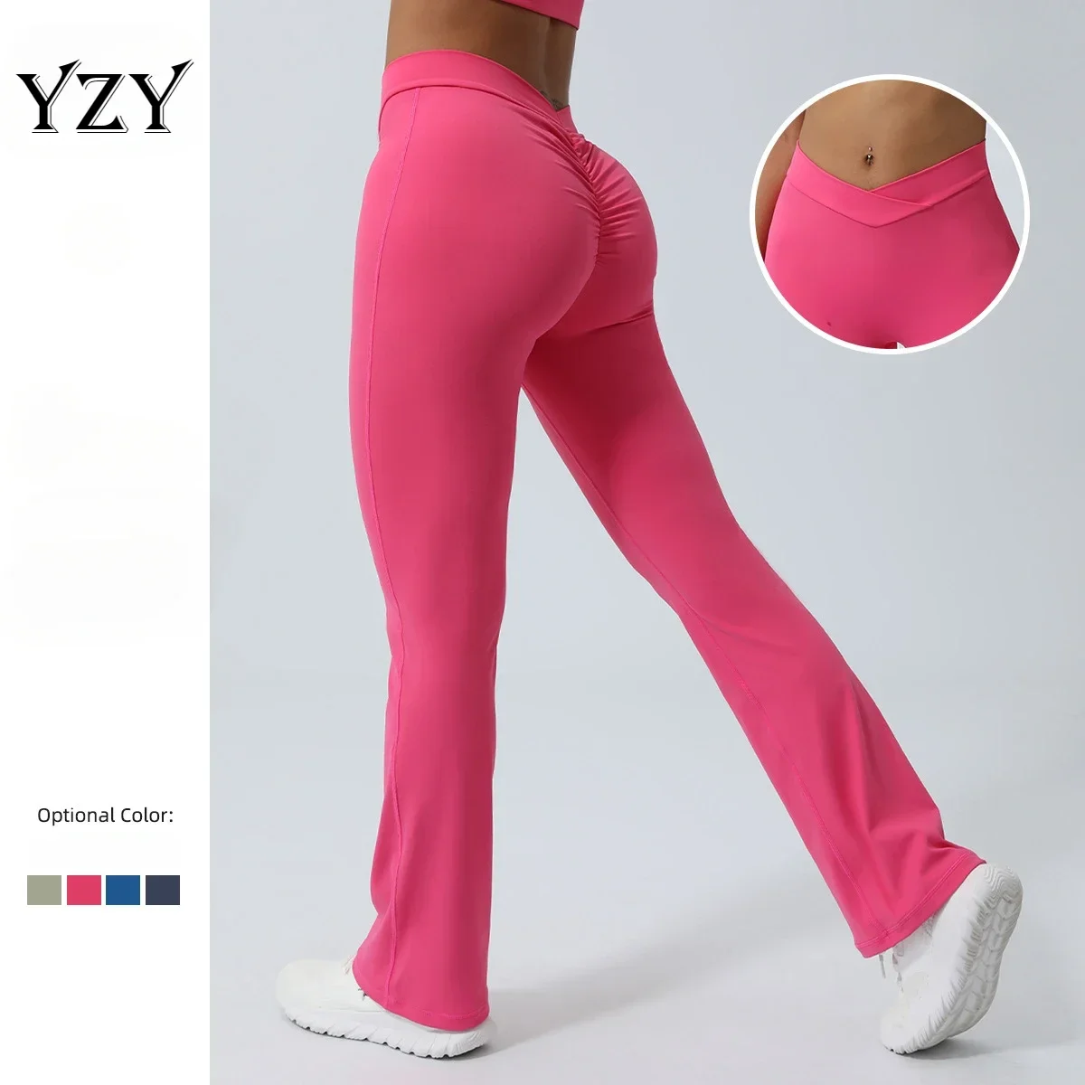 

Seamless V-shaped Yoga pants Sports Fitness Peach Hip-lifting Flared Pants Workout Gym Pants for Women leggings women