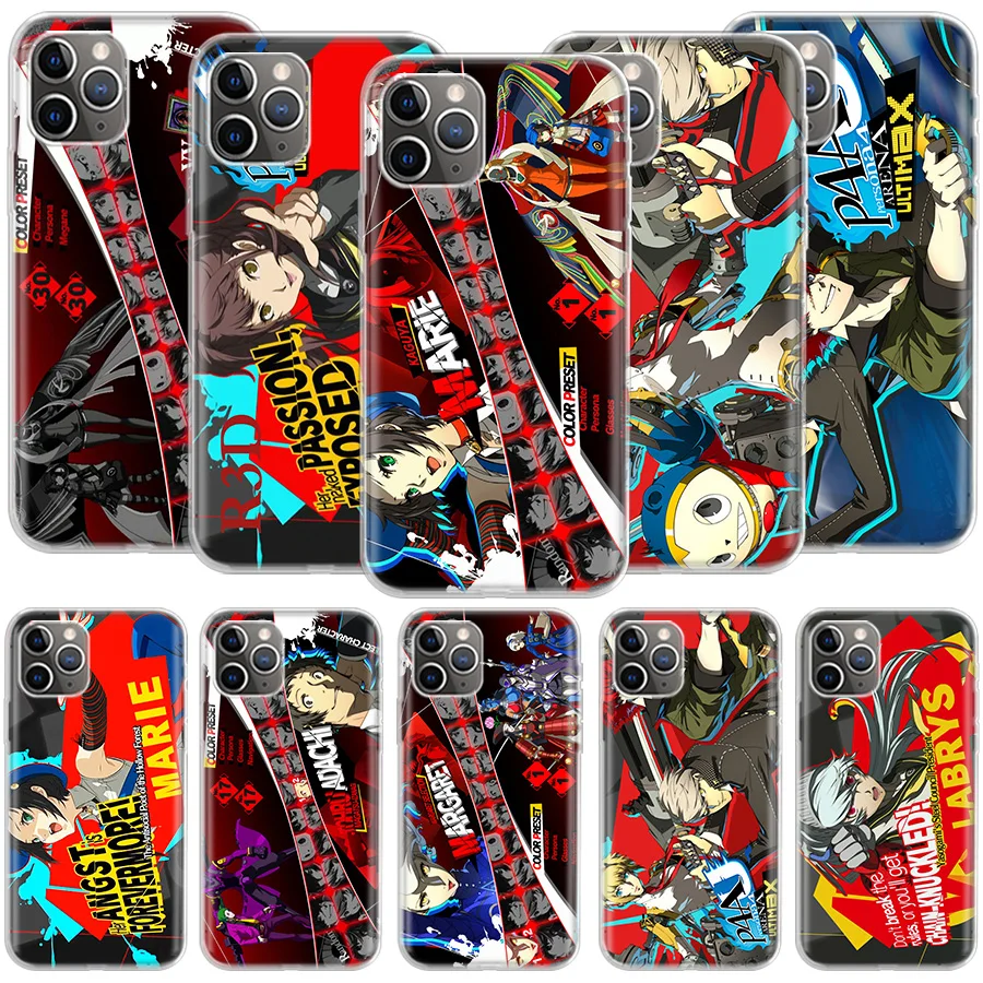 Persona 4 Anime Phone For Apple Iphone 12 13 Mini 15 Pro Max 11 Pro 14 Plus 16 Pro Max 16E Case Shell Cover Clear TPU Protectiv