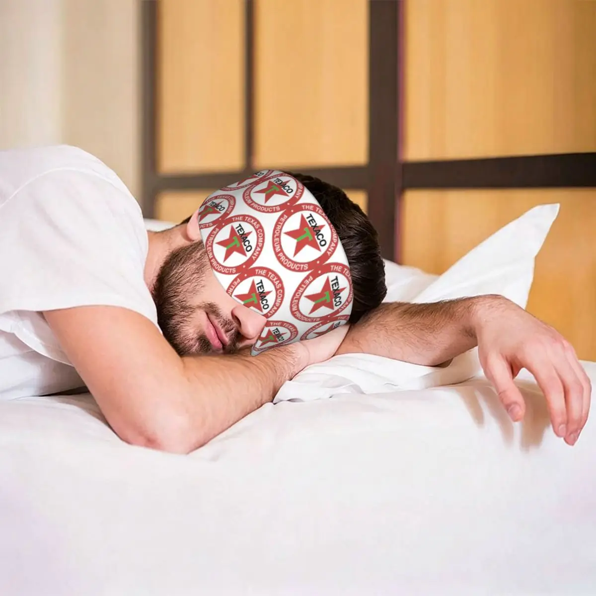 Vintage Texaco Logo sleep eye mask Light Blocking Portable Eye Cover for Girls Boys Office Nap Party Gift Eyeshade eyepatch