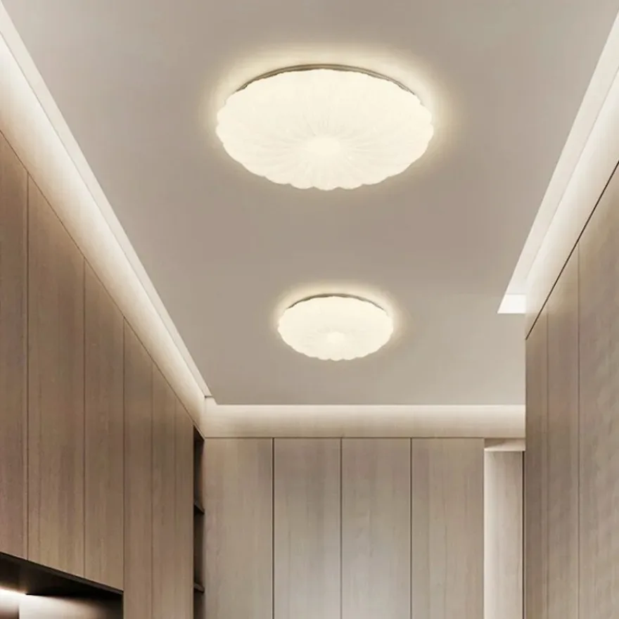 LED Ceiling Light Simple Circular Creative Shell Decoration Light Dining Room Living Room Bedroom Indoor Home Lighting Fixtures