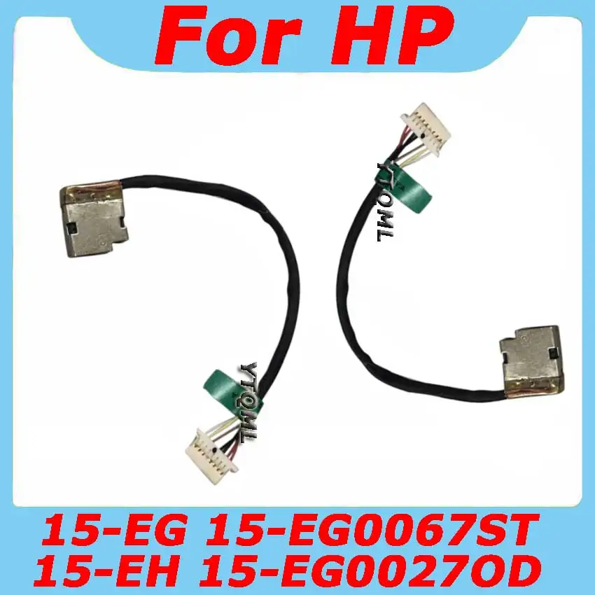 1-10Pcs New Laptop DC Power Jack Cable For HP 15-EG 15-EG0067ST 15-EG0027OD 15-EH Charging Port Connector