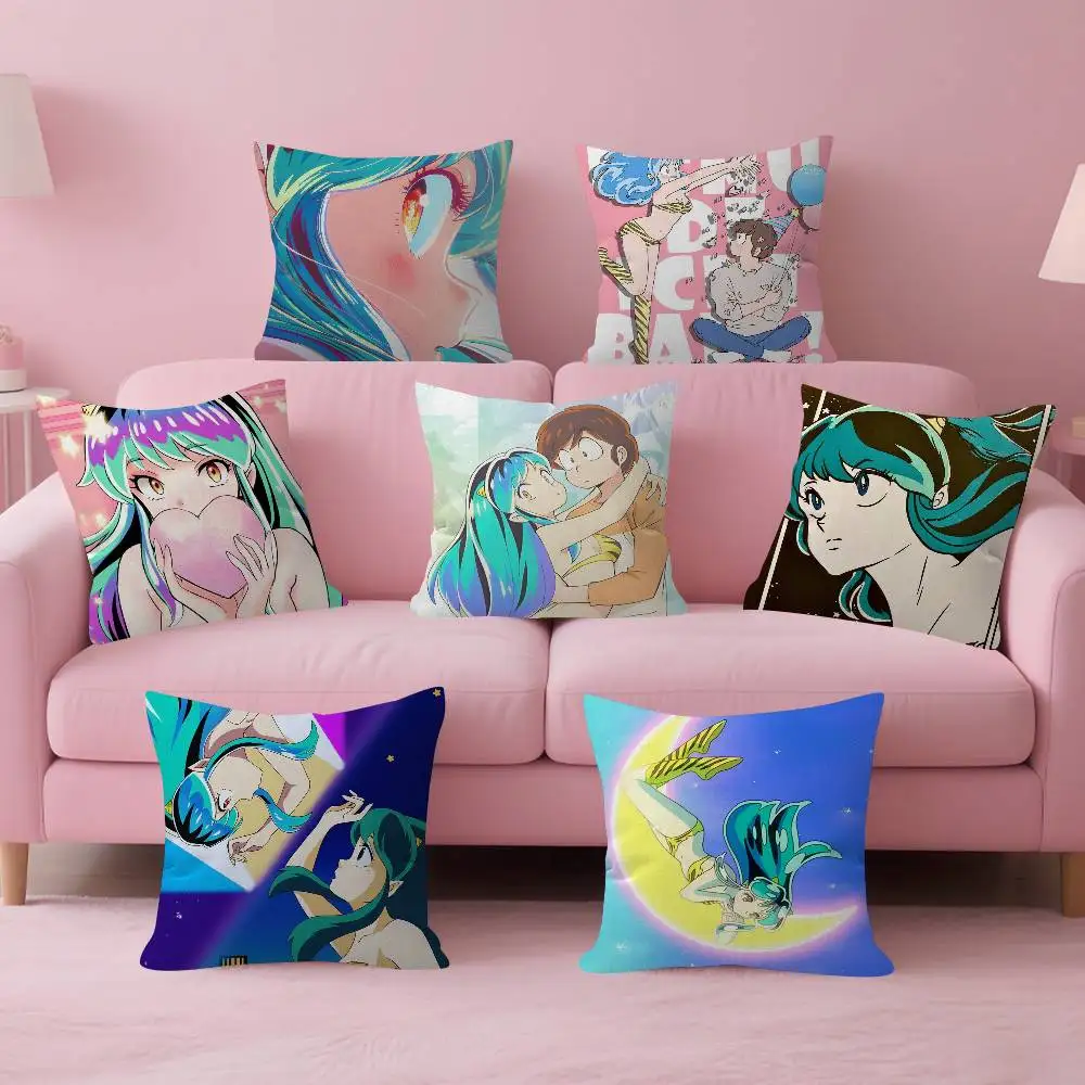 Urusei Yatsura Anime personalisierter Kissenbezug für Kinderzimmer, wilde Party-Dekoration, Kissenbezug, Geschenk zum Kindergeburtstag