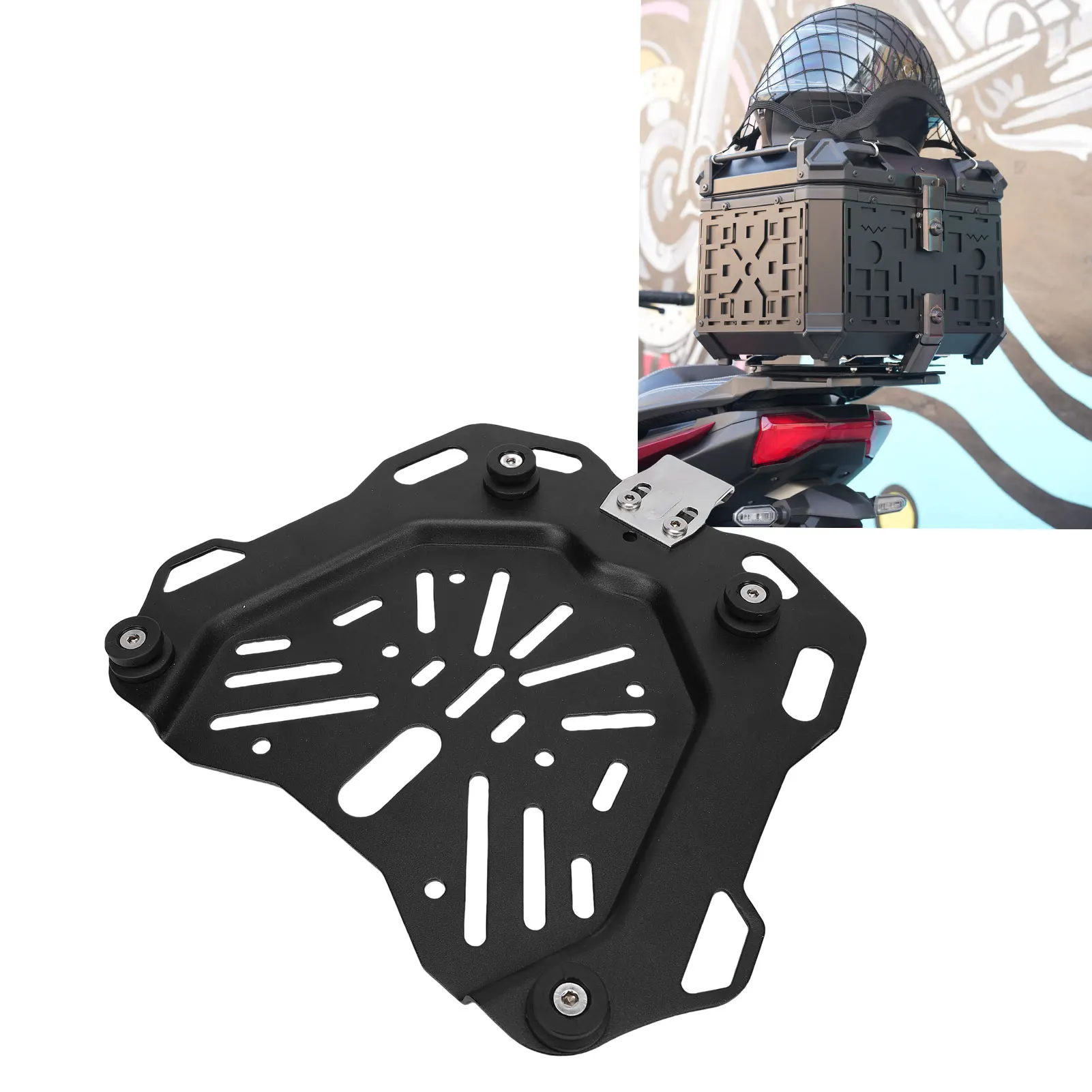 

Универсальная монтажная пластина из углеродистой стали для заднего кофра мотоцикла, основание для крепления верхнего кофра 45 л