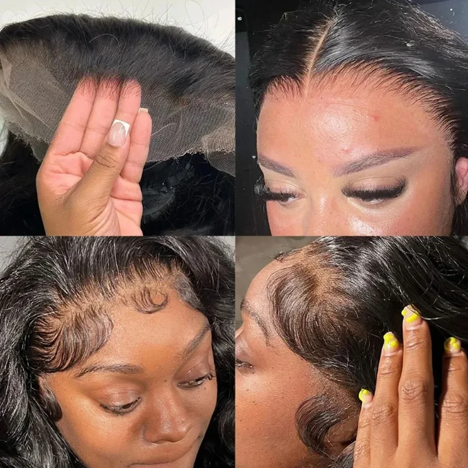 Peruca encaracolada de águas profundas para mulheres, peruca de renda Bob Glueless, perucas de cabelo humano encaracolado preto, cabelo natural Remy brasileiro